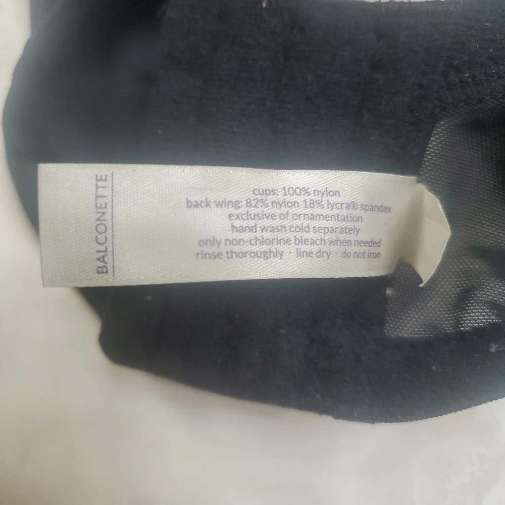Cacique Balconette Bra Lace Full Coverage Black Lace Sz‎ 42G